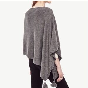 Ann Taylor Gray Wool Cashmere Blend Poncho
